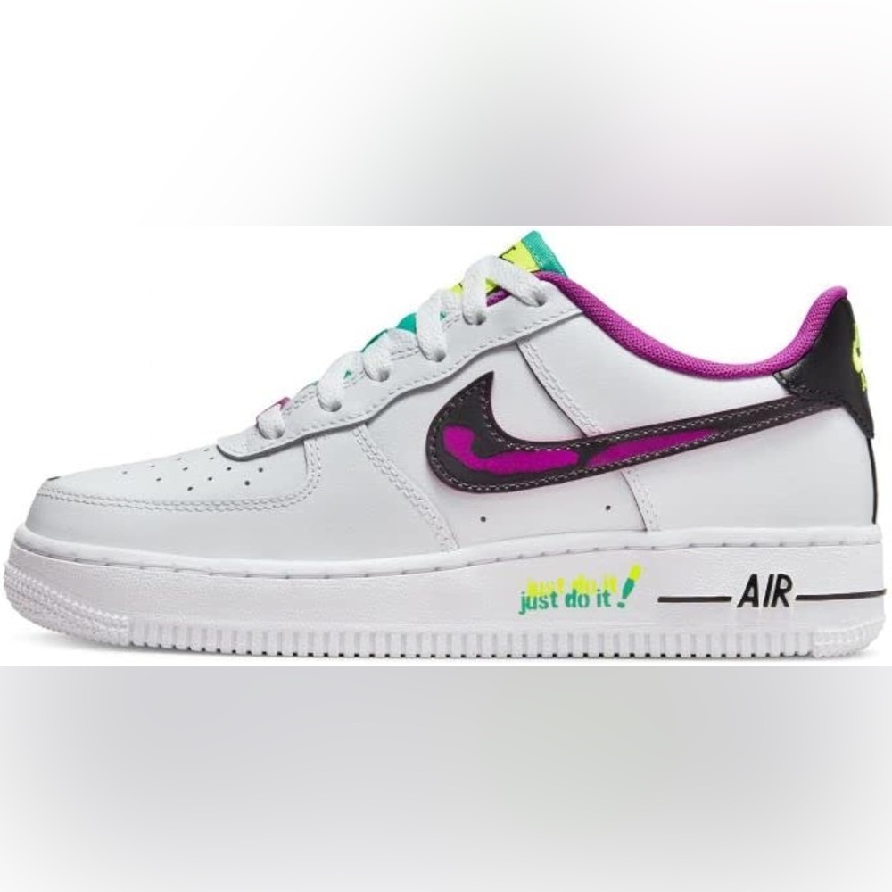 Nike Air Force 1 LV8 Sneaker in White/Purple/Black